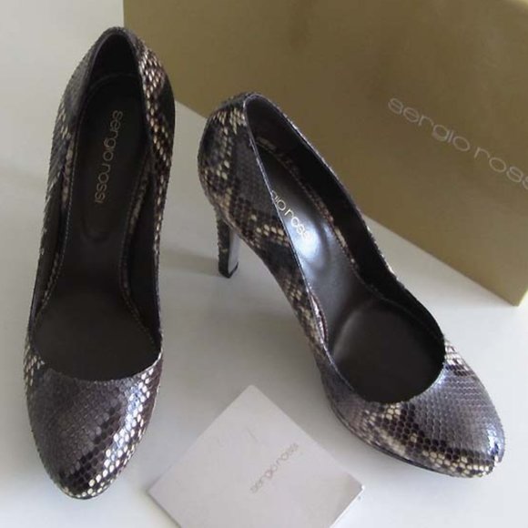SERGIO ROSSI exotic python platform pumps 36 /6 US - Picture 3 of 8
